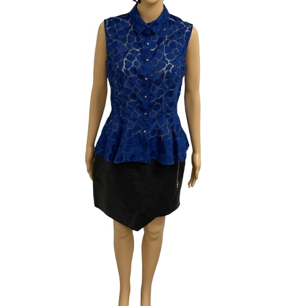 Floral Embroidered Peplum shirt